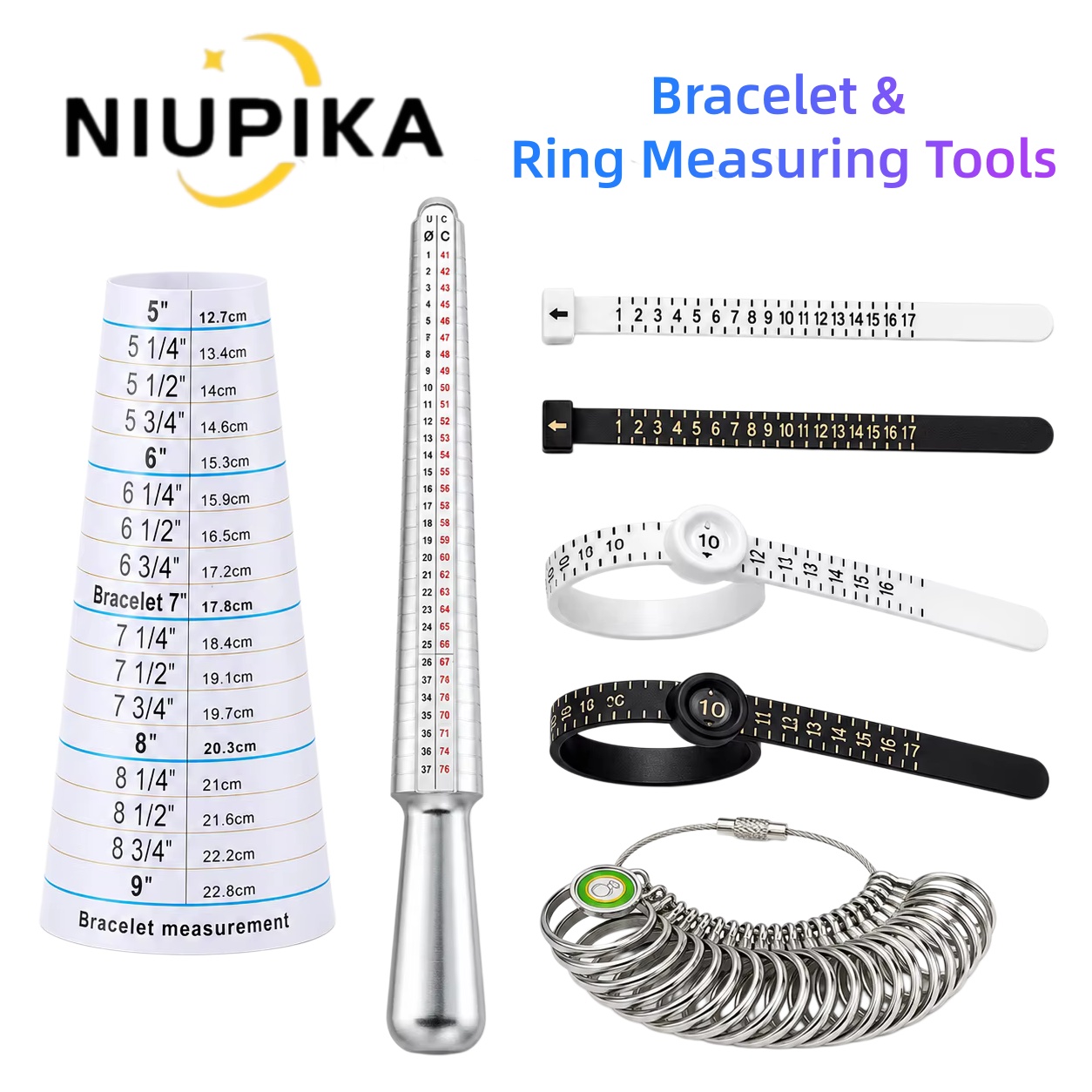 Jewelry Making Education - NIUPIKA Professional Metal Ring Sizer Measuring