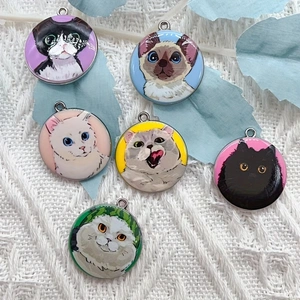 10pcs cartoon animal cat ename - Jewelry Making Diy recension och pris
