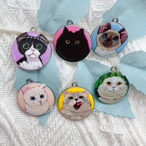 10pcs cartoon animal cat ename - Jewelry Making Diy recension och pris