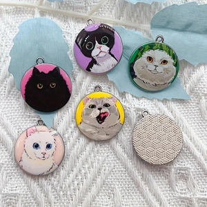 10pcs cartoon animal cat ename - Jewelry Making Diy recension och pris