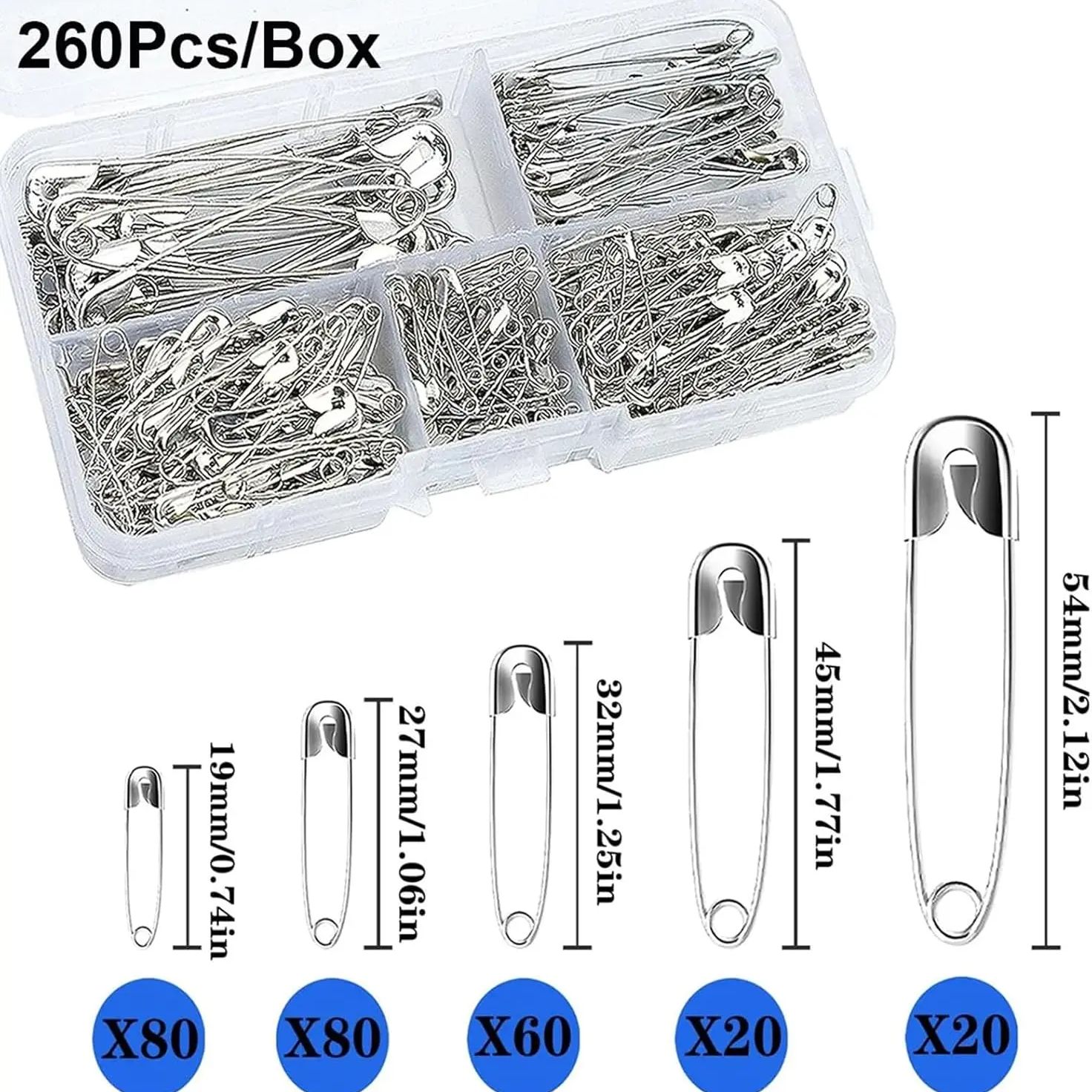Silver Safety Pins Kit With St - Jewelry Making Education recension och pris