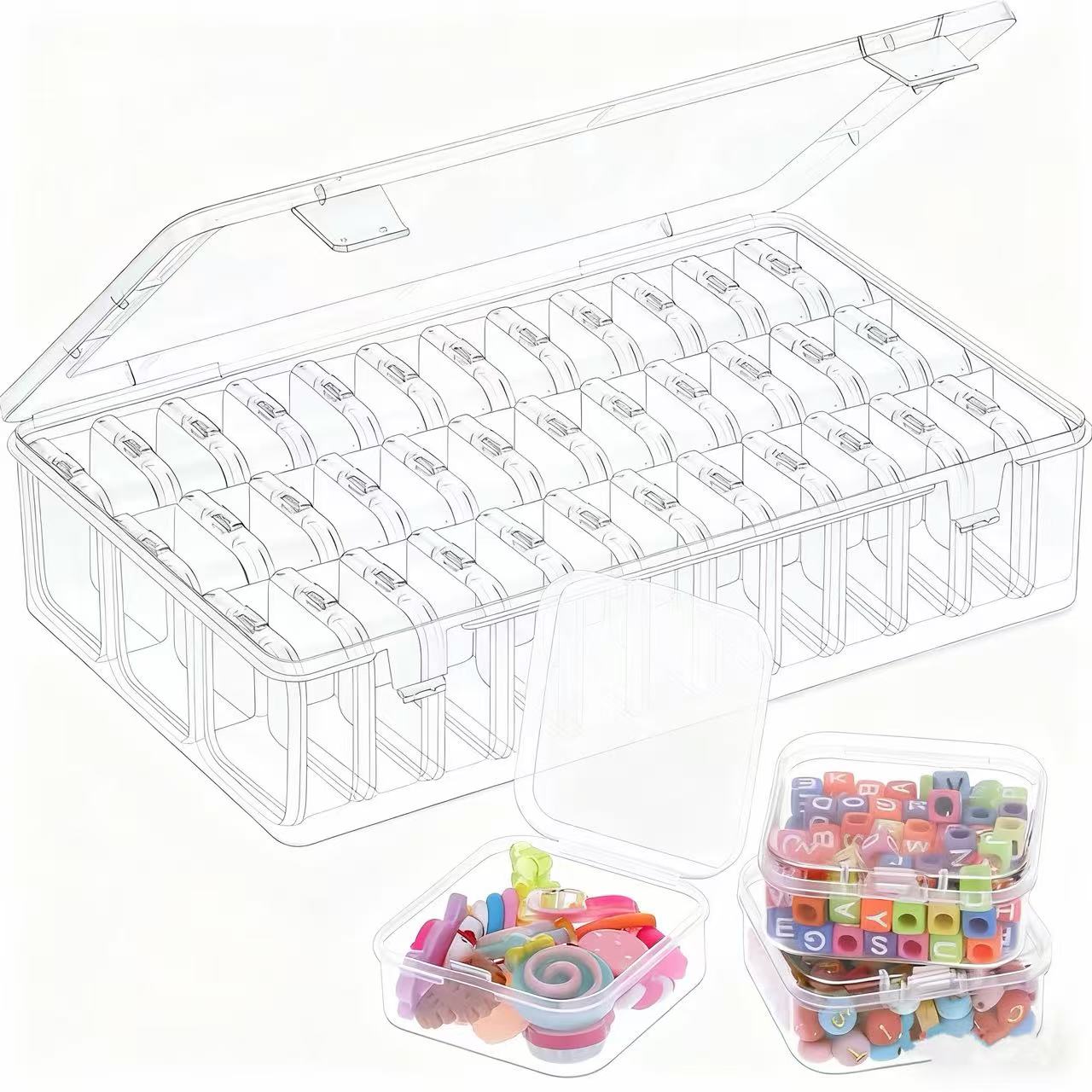 36/72/108 Grids Clear Plastic  - Jewelry Making Using Beads recension och pris