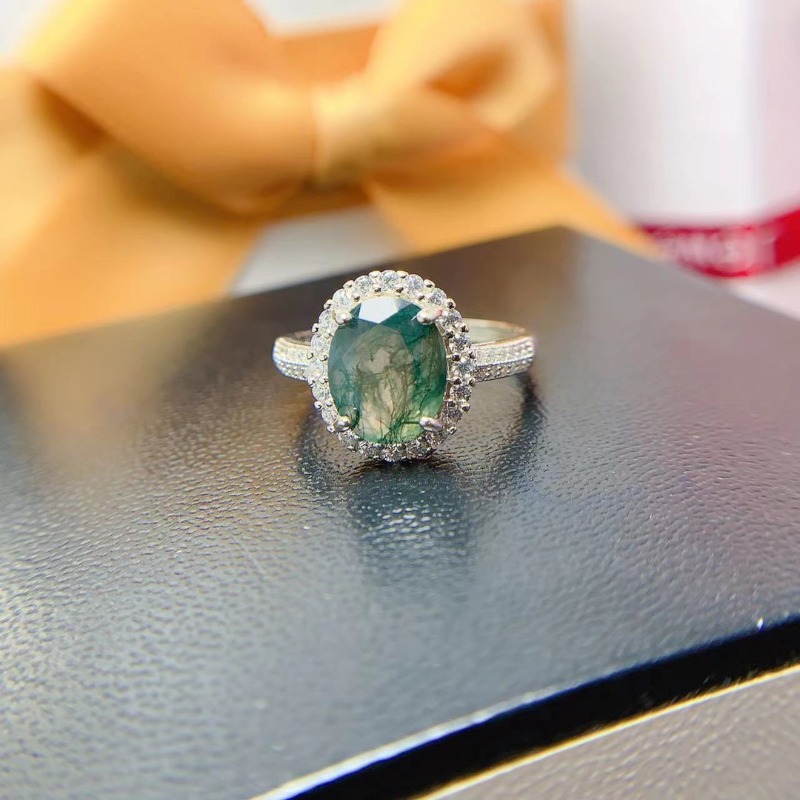 Natural Moss Agate Ring Promis - Jewelry Making University recension och pris