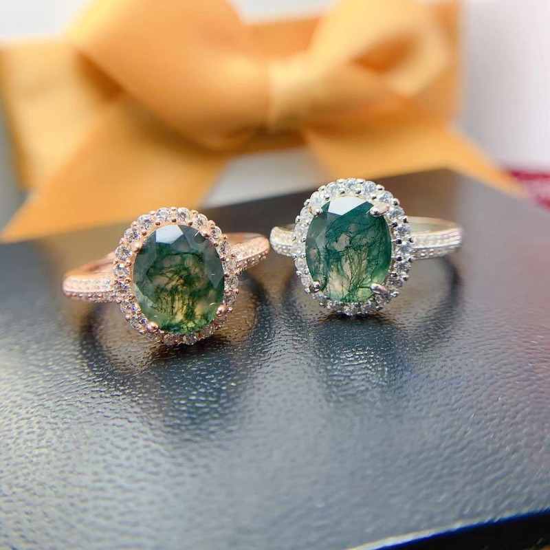 Natural Moss Agate Ring Promis - Jewelry Making University recension och pris