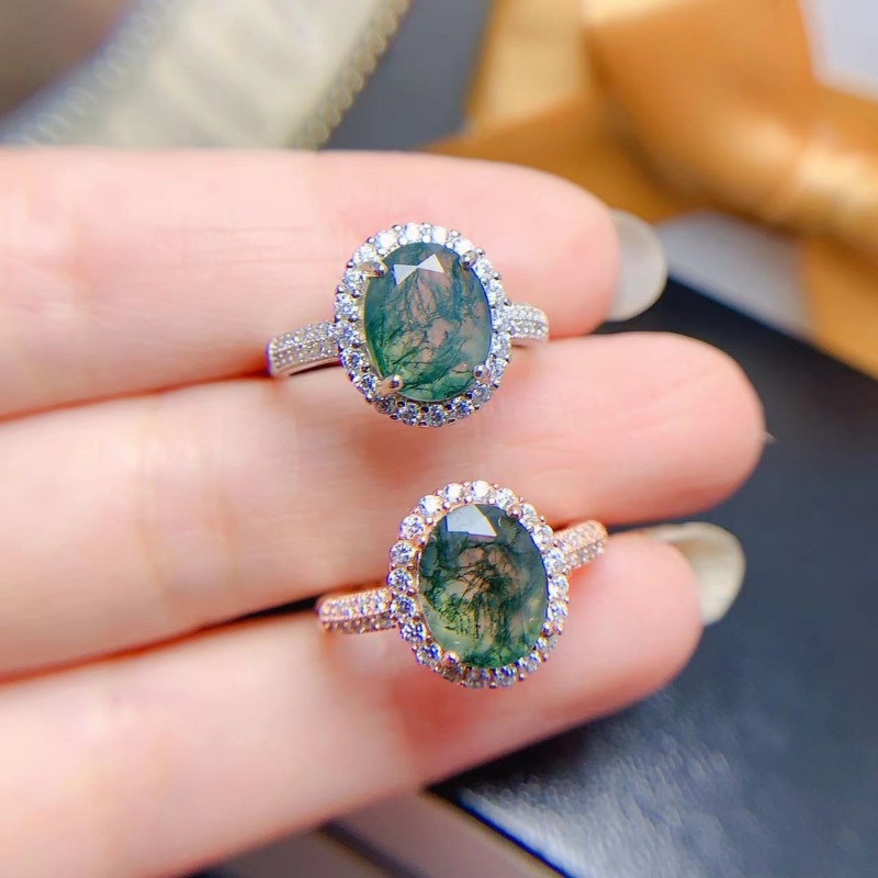 Natural Moss Agate Ring Promis - Jewelry Making University recension och pris