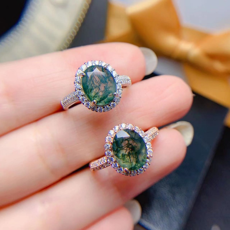Natural Moss Agate Ring Promis - Jewelry Making University recension och pris