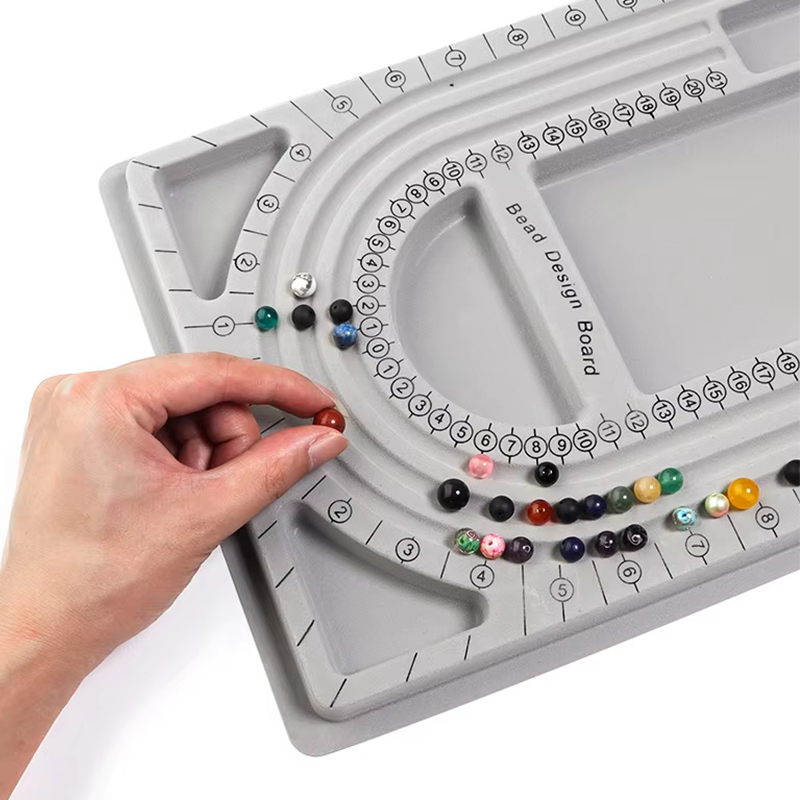 1PC Grey Flocked Bead Board Br - Jewelry Making Education recension och pris
