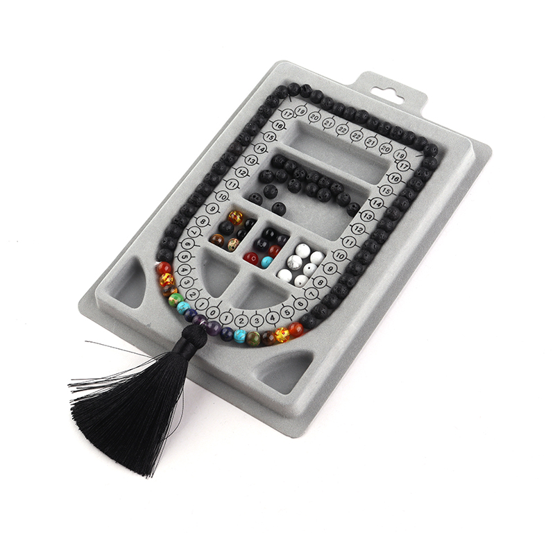 1PC Grey Flocked Bead Board Br - Jewelry Making Education recension och pris