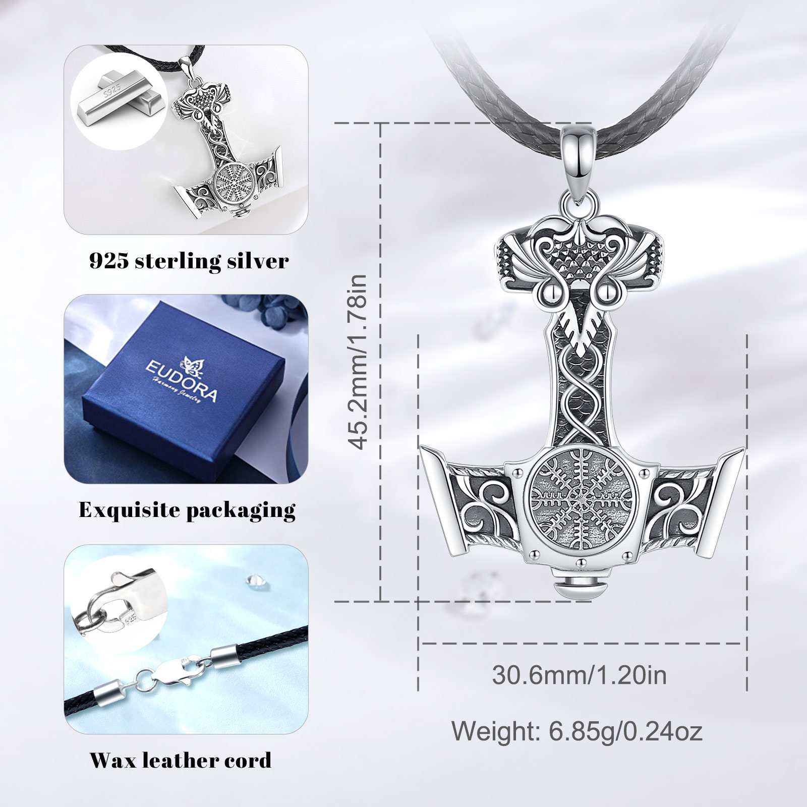 Eudora 925 Sterling Silver Nor - Jewelry Making Hammer recension och pris