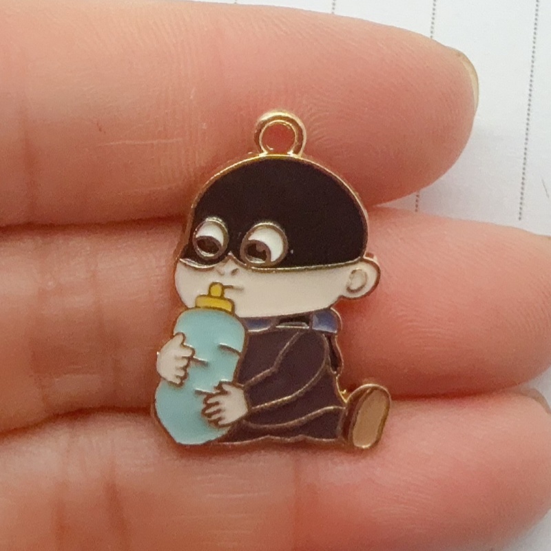 10pcs alloy drip oil cartoon p - Jewelry Making Diy recension och pris