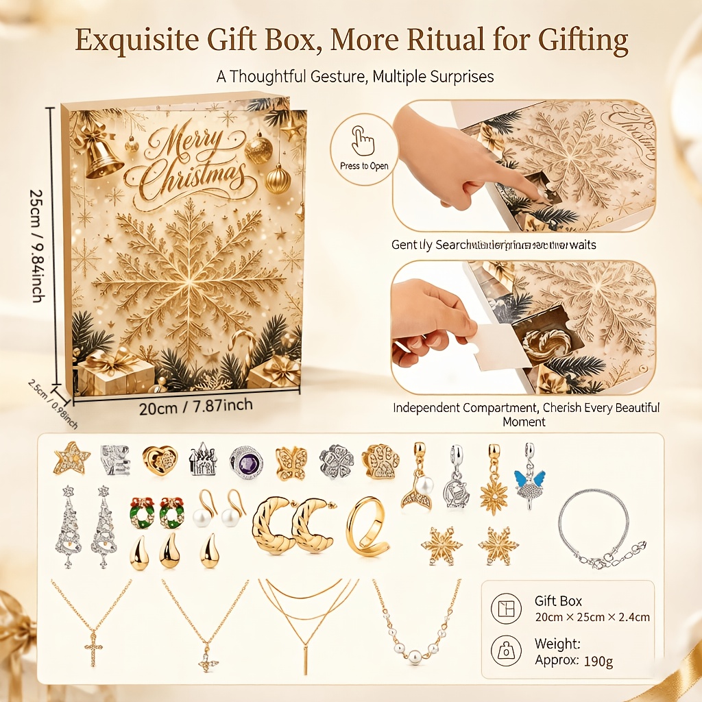 24Pcs Advent Calendar DIY Meta - Jewelry Making Advent Calendar recension och pris