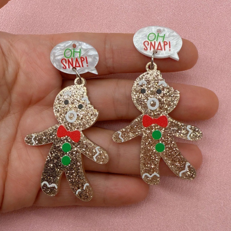 10pcs Cute Christmas Gingerbre - Jewelry Making Diy recension och pris