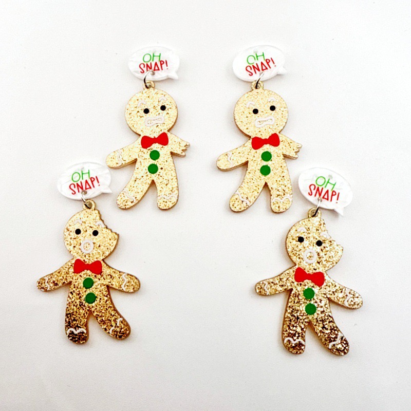 10pcs Cute Christmas Gingerbre - Jewelry Making Diy recension och pris