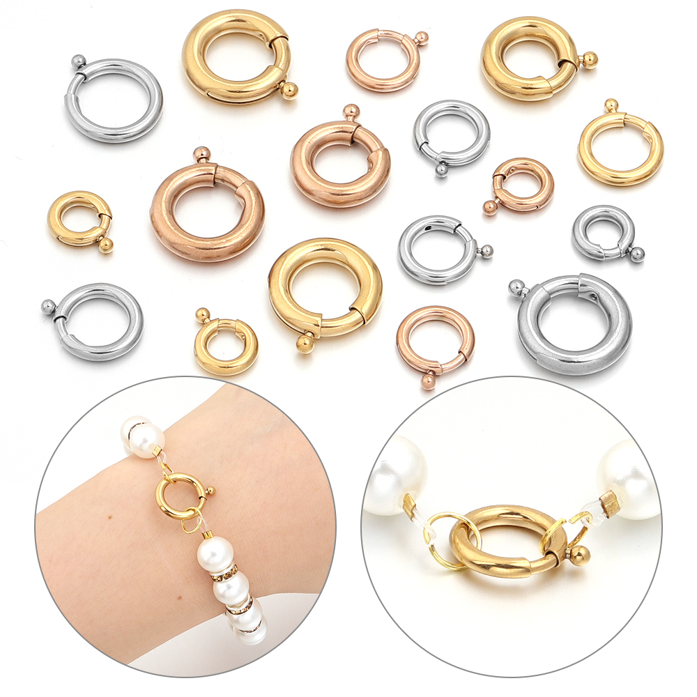 2pcs Stainless Steel Spring Cl - Jewelry Making A Ring recension och pris