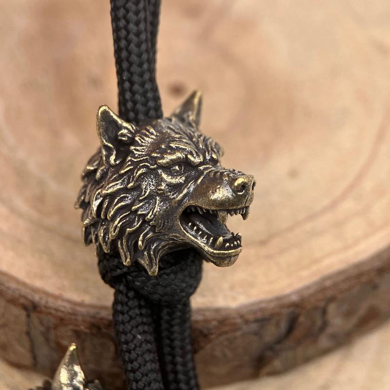 Vintage Brass Wolf Head Knight - Jewelry Making Using Beads recension och pris