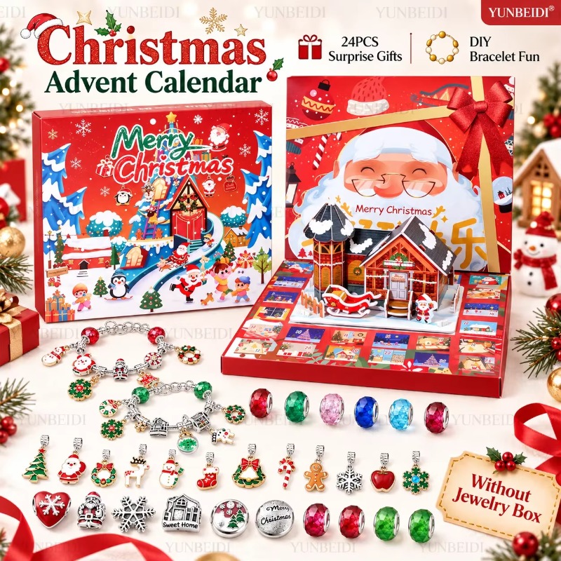 24 Grid Christmas Advent Calen - Jewelry Making Advent Calendar recension och pris