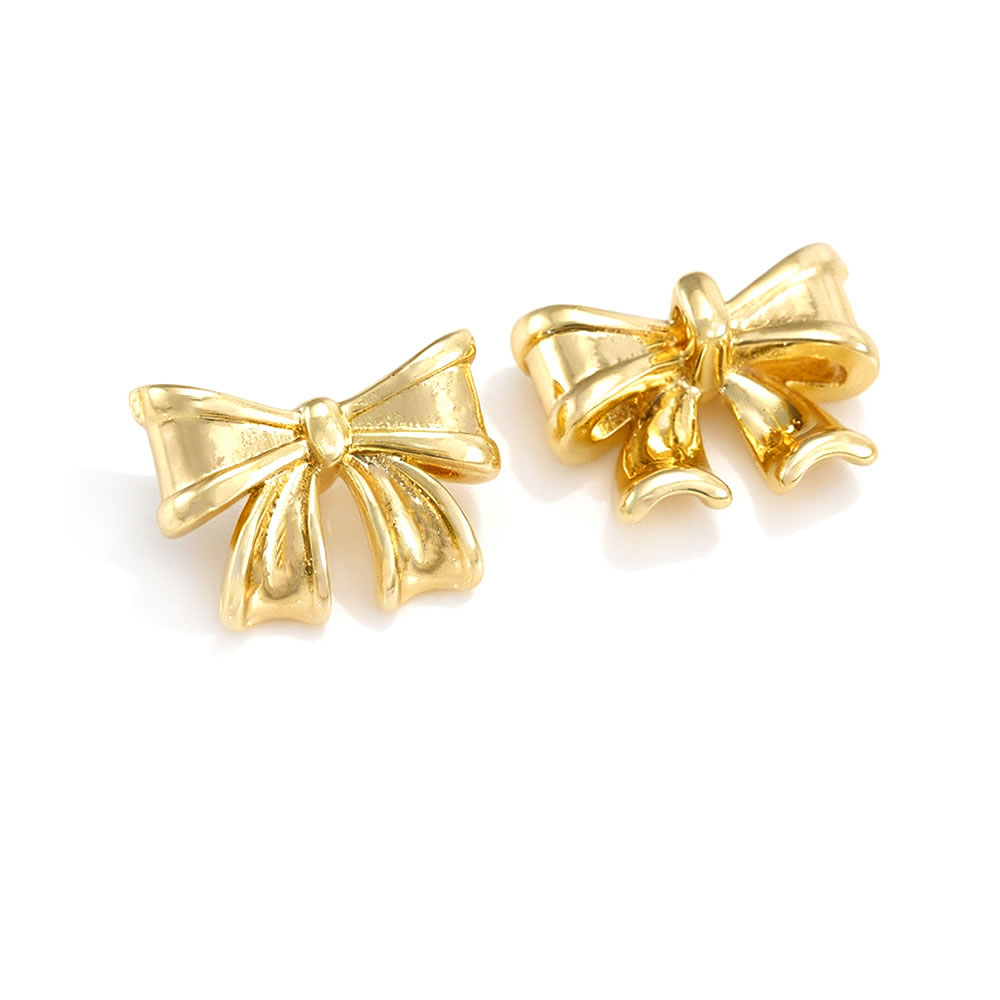 18K Gold Color Brass Grid Bow  - Jewelry Making Store recension och pris