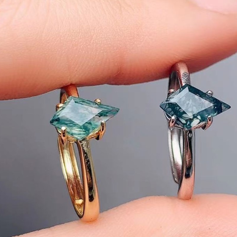 Moss Agate 925 Silver Wedding  - Jewelry Making University recension och pris