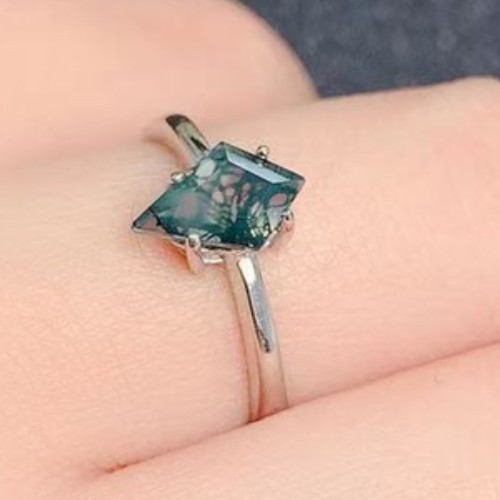 Moss Agate 925 Silver Wedding  - Jewelry Making University recension och pris