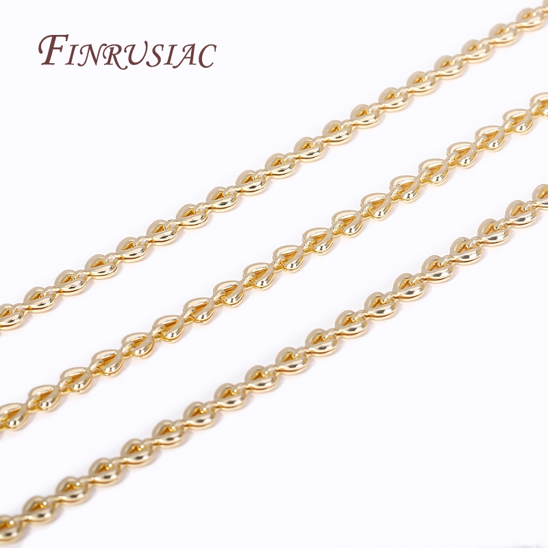 Multi-types 14K Gold Plated Me - Chain Roll Cable recension och pris