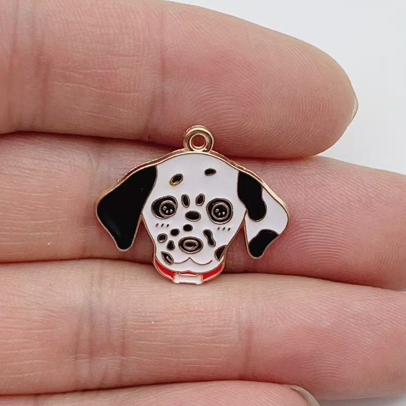 12pcs cartoon pet spotted dog  - Jewelry Making Diy recension och pris