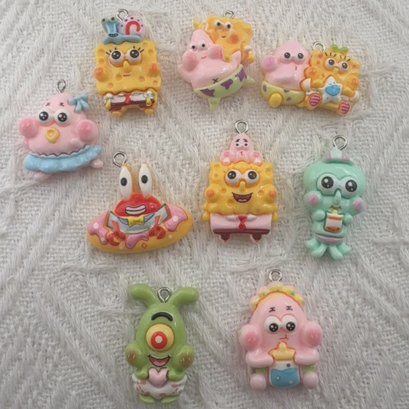 10pcs cartoon resin pendant, D - Jewelry Making Diy recension och pris