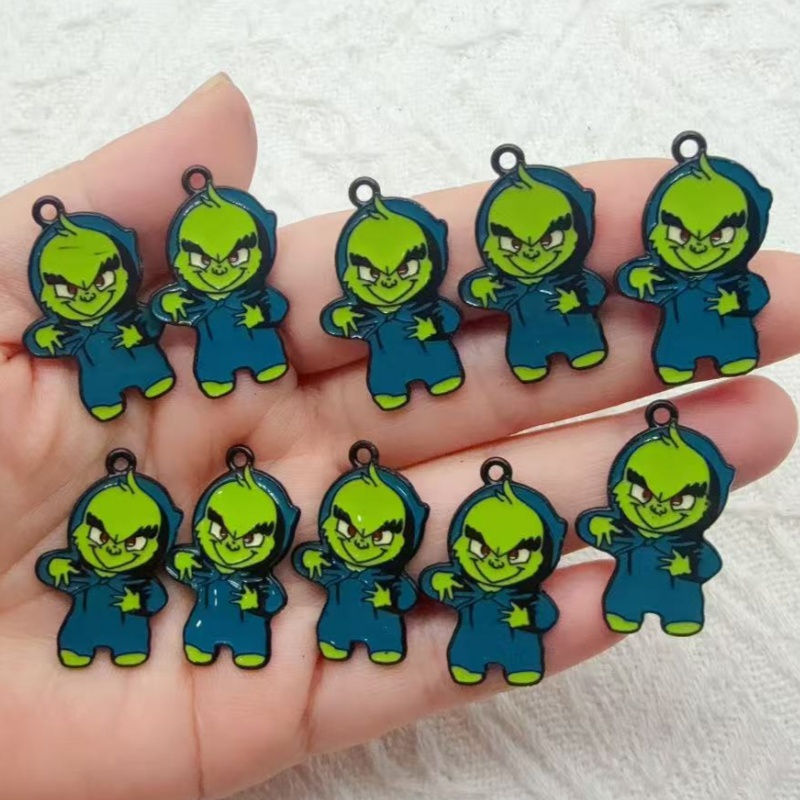 10pcs alloy drip oil cartoon C - Jewelry Making Diy recension och pris