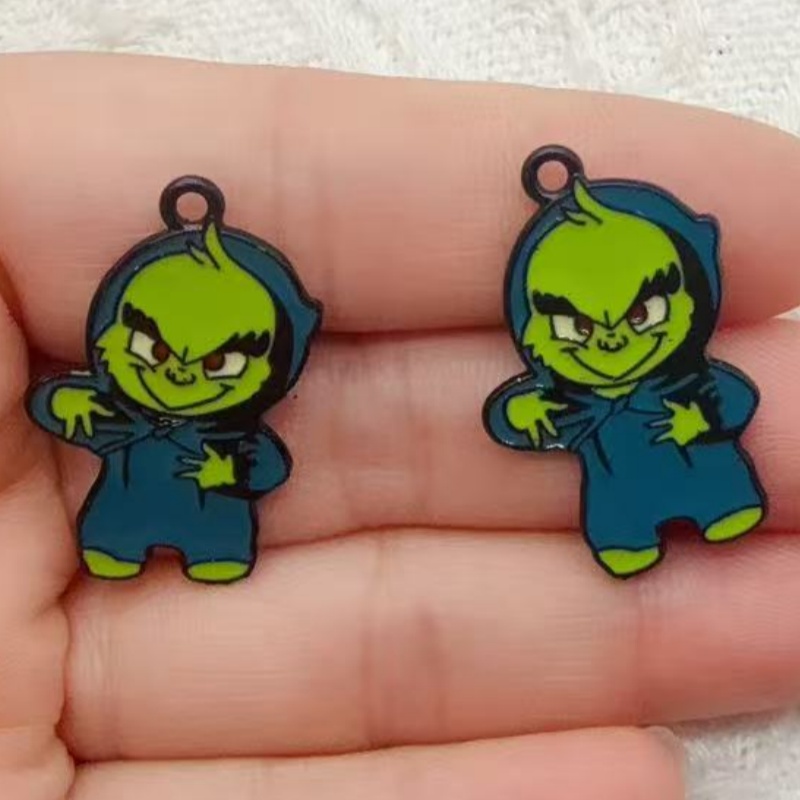 10pcs alloy drip oil cartoon C - Jewelry Making Diy recension och pris
