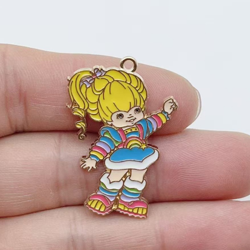 10pcs Cute Little Girl Enamel  - Jewelry Making Diy recension och pris